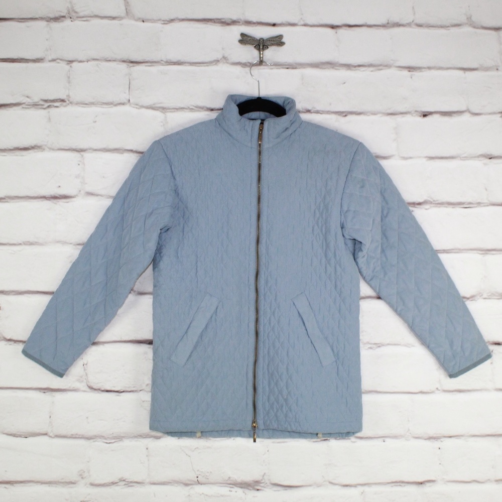 Light Blue Barbour Lulworth Microfibre Quilted Jacket 8